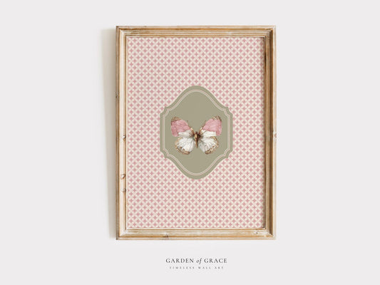 Vintage Butterfly Nursery Print for Girl (Digital Download)