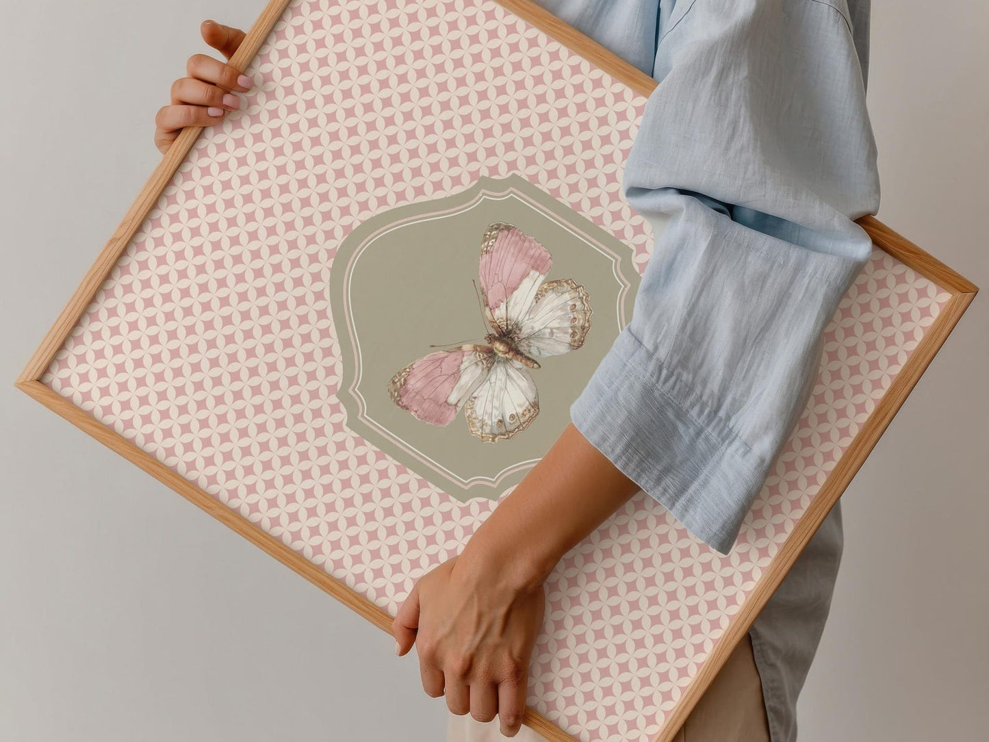 Vintage Butterfly Nursery Print for Girl (Digital Download)