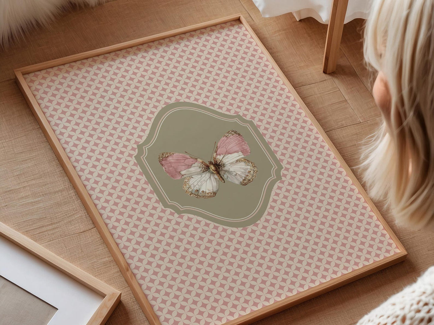 Vintage Butterfly Nursery Print for Girl (Digital Download)