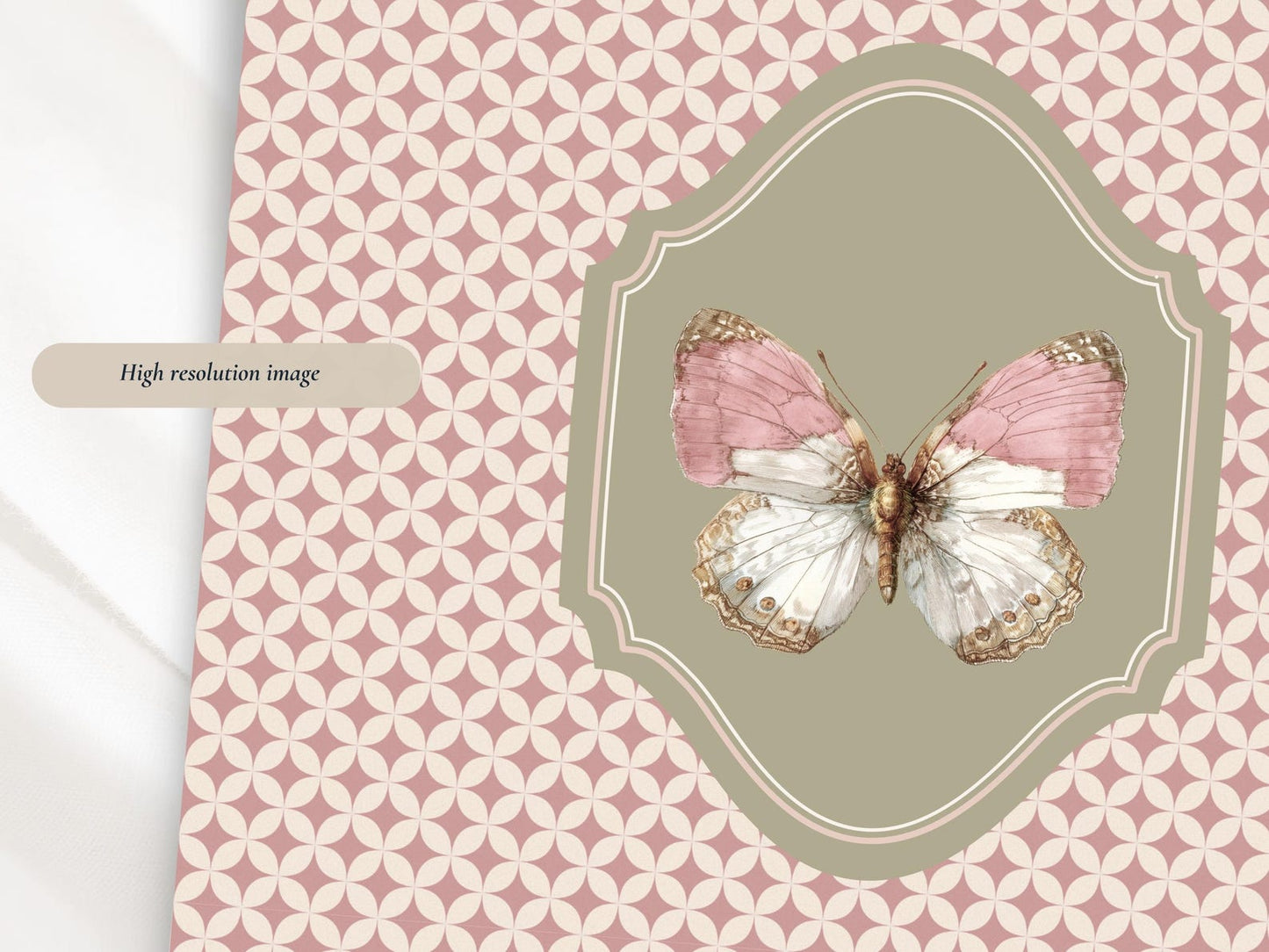 Vintage Butterfly Nursery Print for Girl (Digital Download)